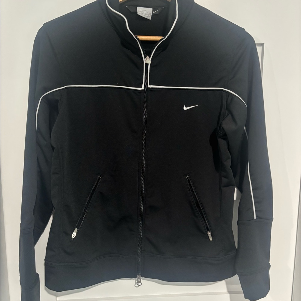 Nike Dri-FIT Track-style Black Jacket Women's Size Medium